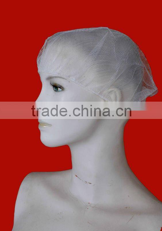 nylon elastic white hairnet stockinet polyester mesh caps 18" 19" 21" 24" 28"