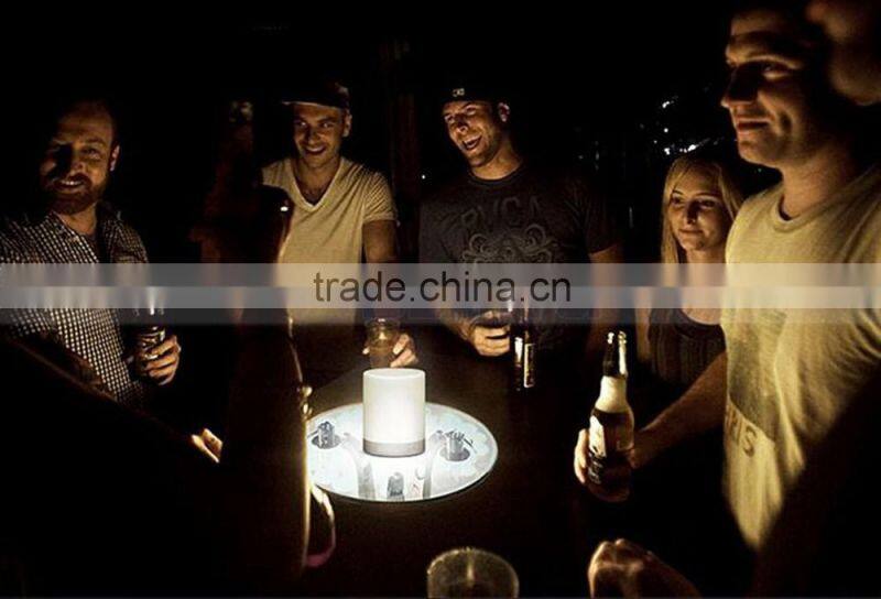 LED TF Aux Bluetooth 7 Colors Changering Wireless Smart Bluetooth Lamp Speaker with Blue Green Light Hook