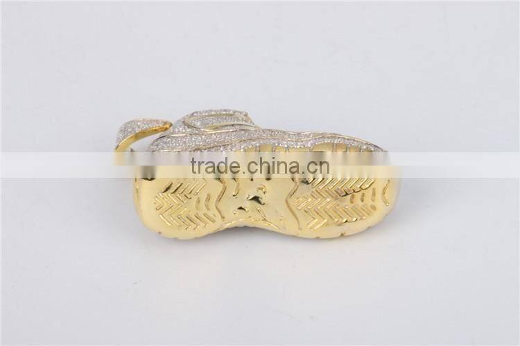 Fashion jewelry 925 sterling silver sport Jordan shoe hip hop men's pendant