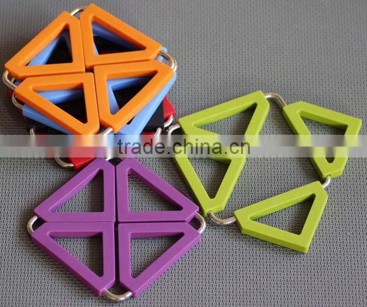 100% Eco-frifenly Silicone foldable coaster/mat/pot pad