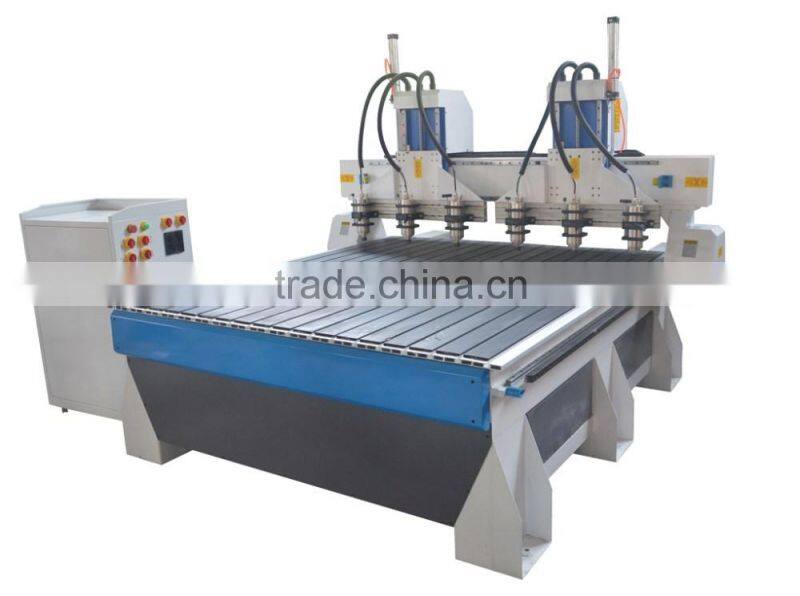 HIGH CONFIGURATION 2515 TWO HEADS AND SIX SPINDLES RELIEF CNC ROUTER (RACK TYPE)