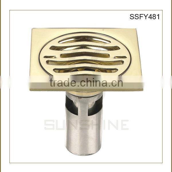 SSFY481 Bathroom and toilet square stainless steel tile insert floor drain