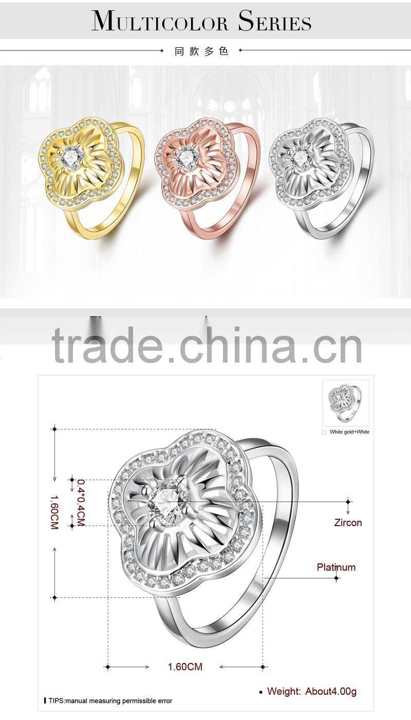 Fashionable thailand titanium wedding diamond ring for girls