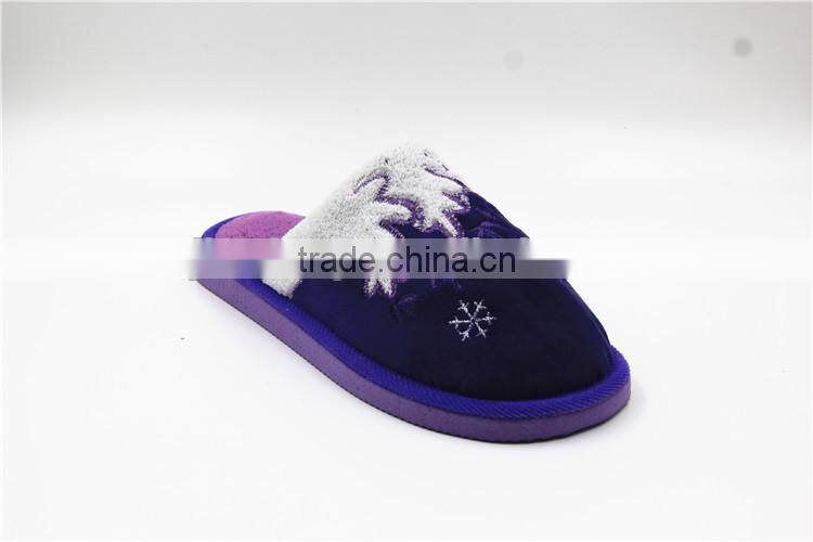 Solid wood flooring coral velvet thick warm winter indoor and outdoor home slippers cotton slippers couple