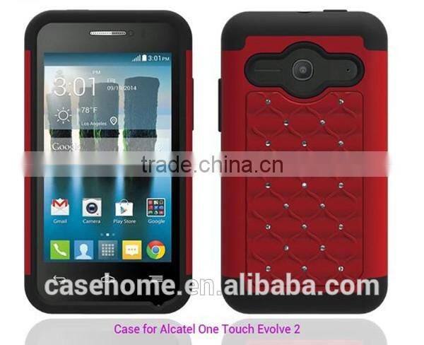 2016 Diamond 2 in 1 PC TPU Silicon Back Cover for Alcatel 4037T