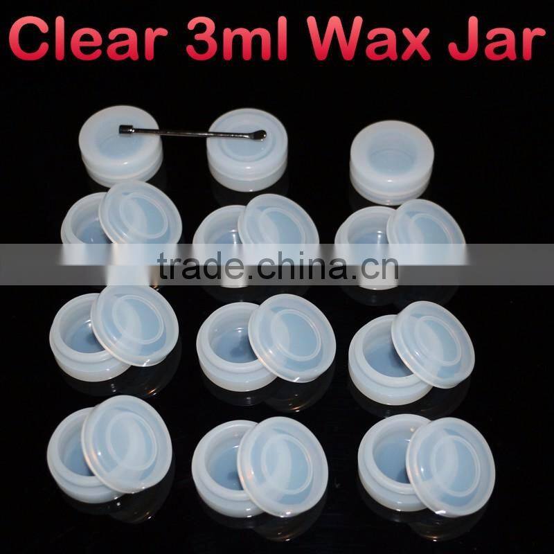 Food grade clear silicon oil jars 3ml silicone bho container non-stick silicone essential oil container