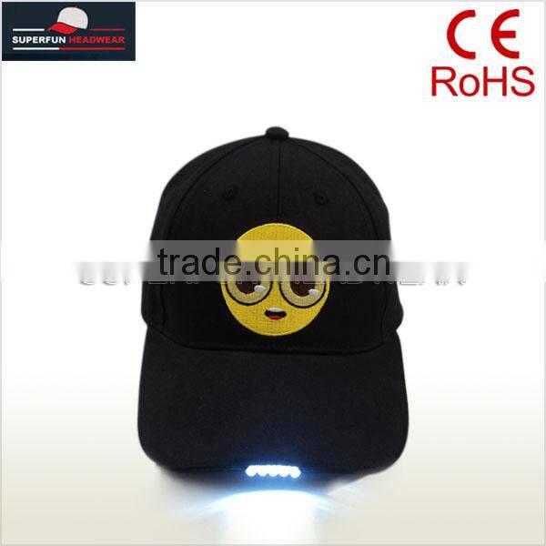 2014 new style 100% cotton sport caps LED