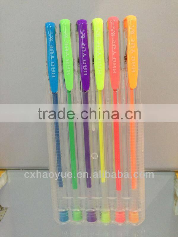 China supplier 100 highlighter gel pen that write on paper