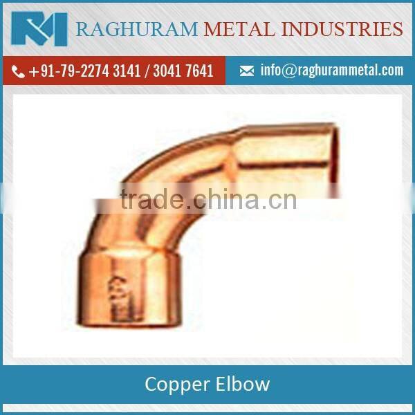 Wholesale Selling of Copper Elbow for Bulk Purchase at Competitive Rate