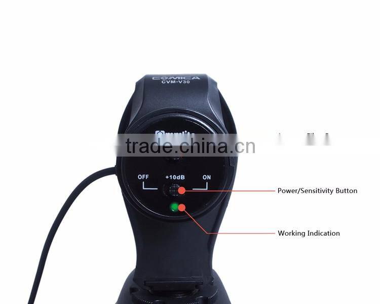 Commlite Electric Super-Cardioid Directional Condenser Shotgun Video Microphone with Wind-screen and Wind