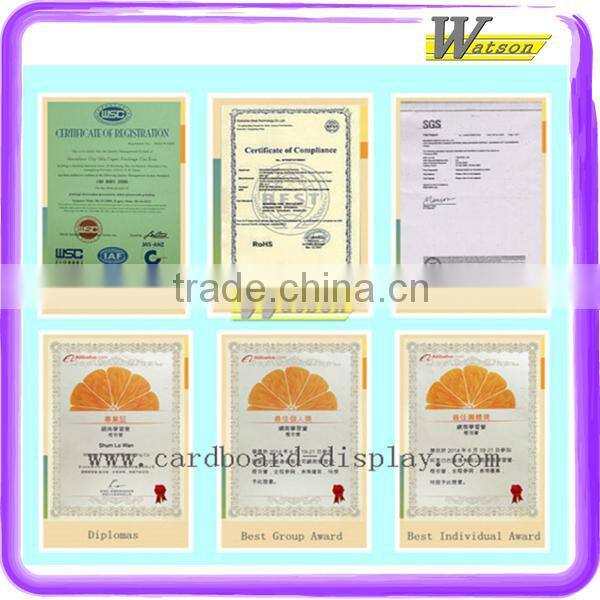 promotion advertising cardboard battery compartment display for Champ Mineral Water 750ml