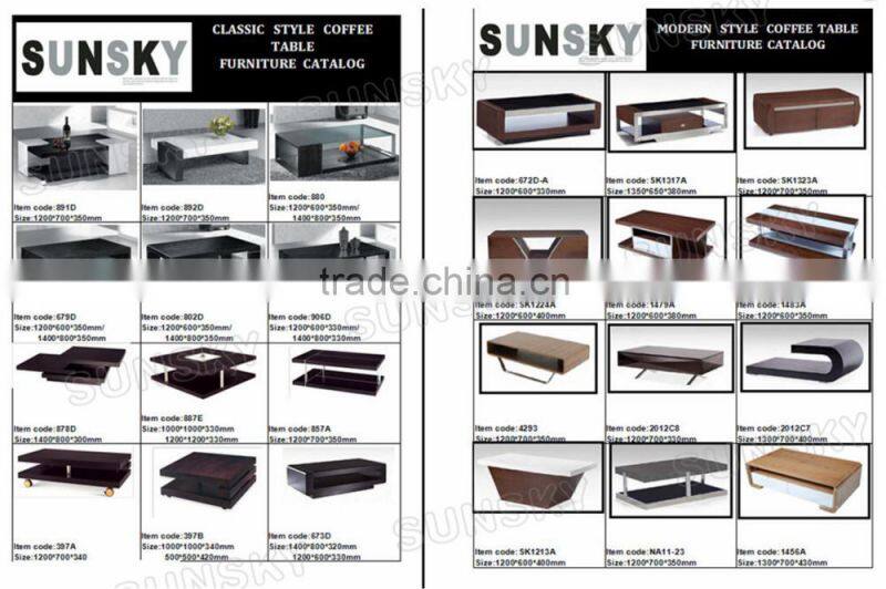 modern tempered glass nesting coffee table 4285