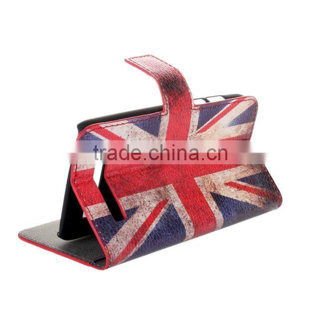 For HTC Desire 500 Retro UAS UK Flag PU Wallet Flip Leather case
