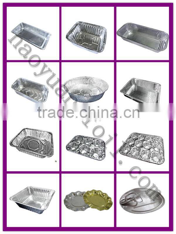 meal box container aluminium foil airline food packing