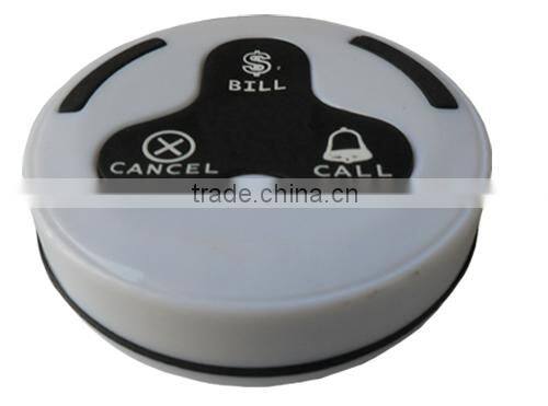 electronic buzzer system with digital receiver and rechargeable battery call button for restaurant