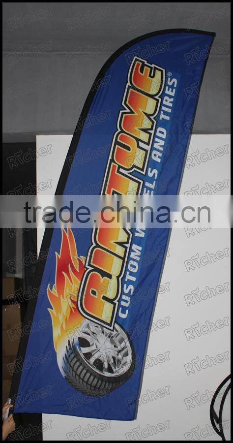 custom advertising feather beach flag banner