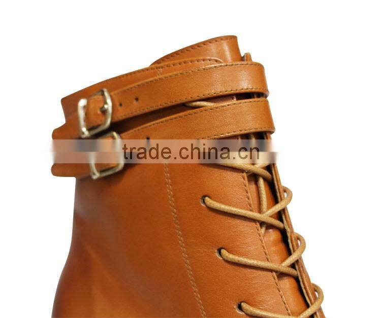 Hot selling ankle boots for women with low thick heel