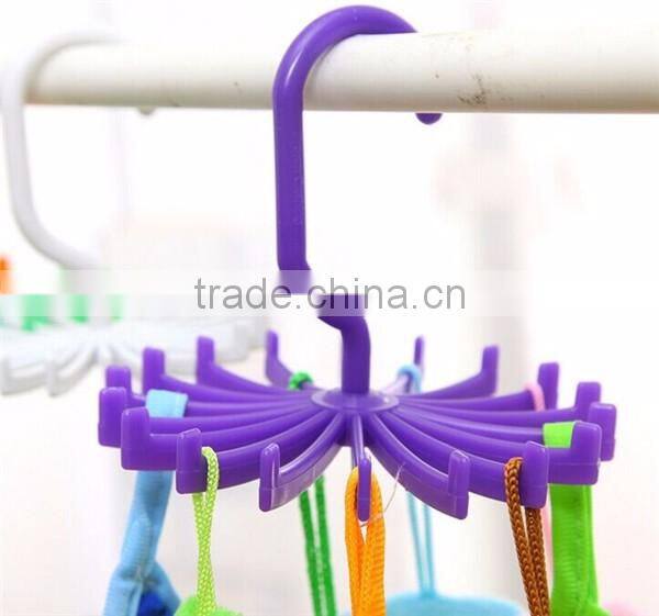 belt tie hanger , H0T123 , pp revolving tie rack , 15 colorful round ties scarves plastic hanger