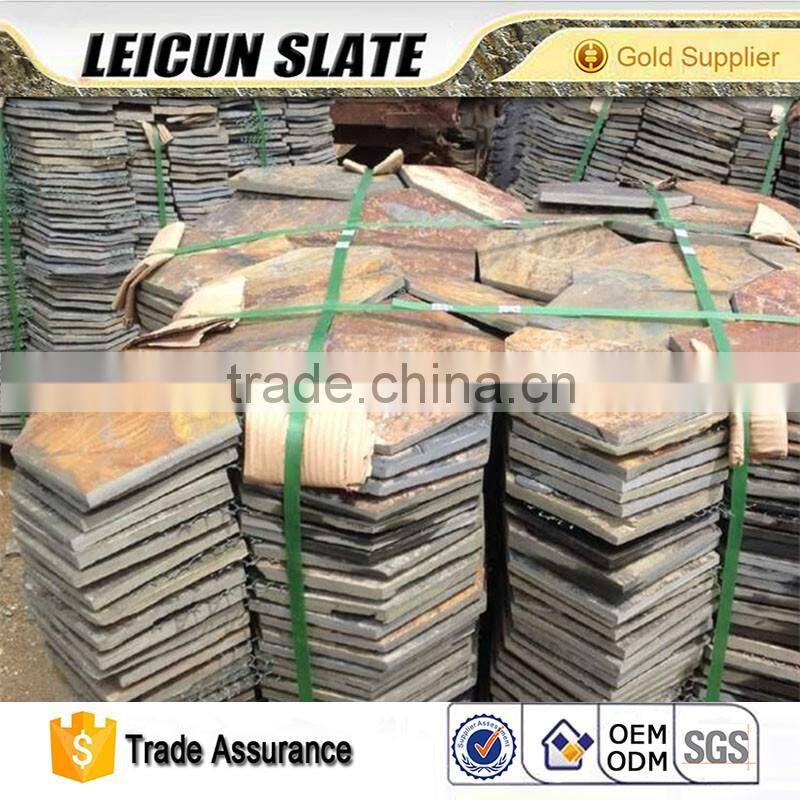 chinese natural slate culture stone paver ,factory supply slate stone interlocking paver wall stone