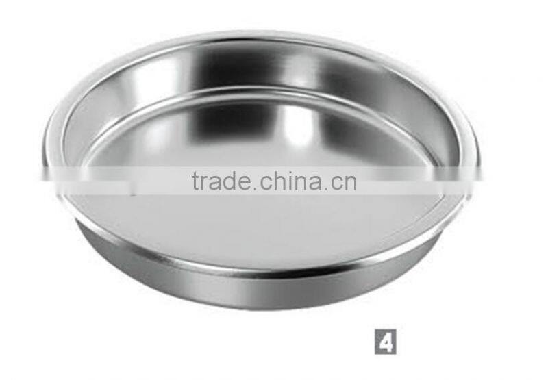 4L stainless steel lunch round plate, round shape food tray