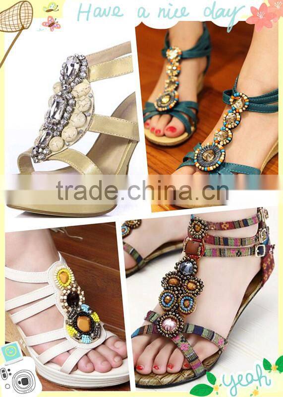 fashion decorative colorful beaded women's shoe ornament for ladies shoes WSF-421
