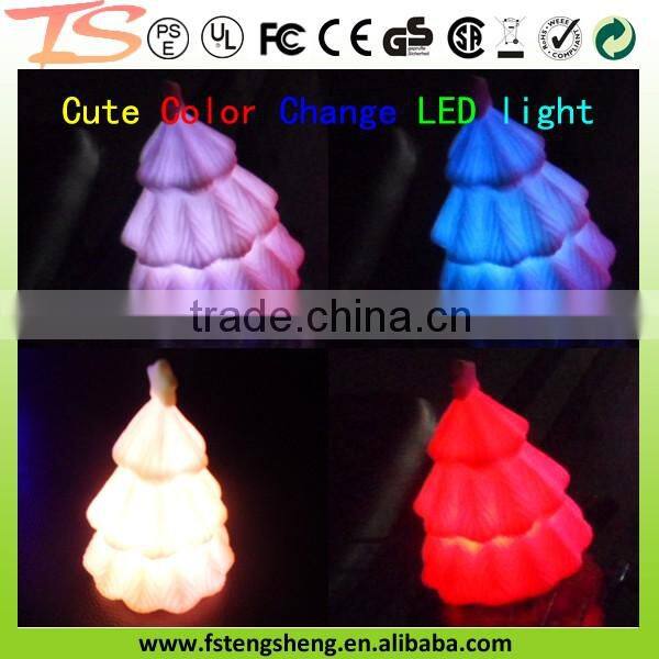 plastic color Changing LED Christmas Tree decor Lamp Night Light
