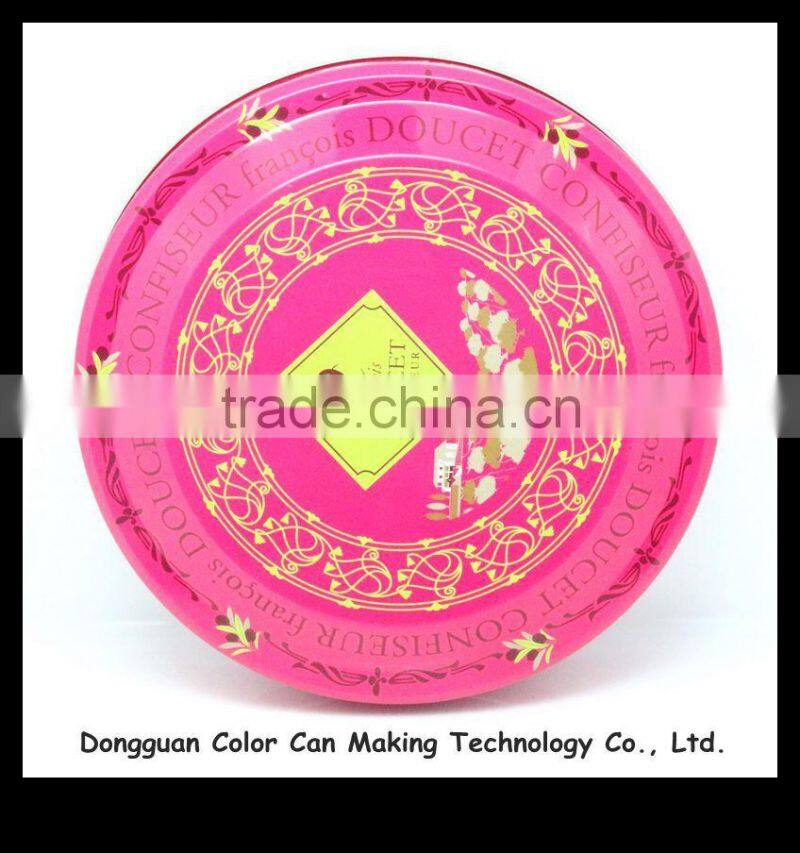 Circular cosmetic container tin can wholesale