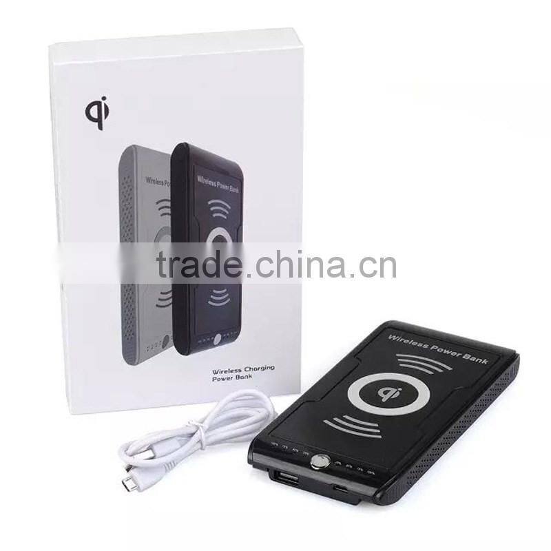 Wholesale customized capacity power bank wireless mobile charger with QI standard