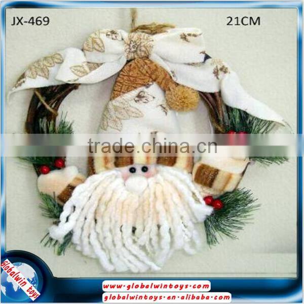 262AB new 48cm cloth snowman santa claus christmas craft with snow flower