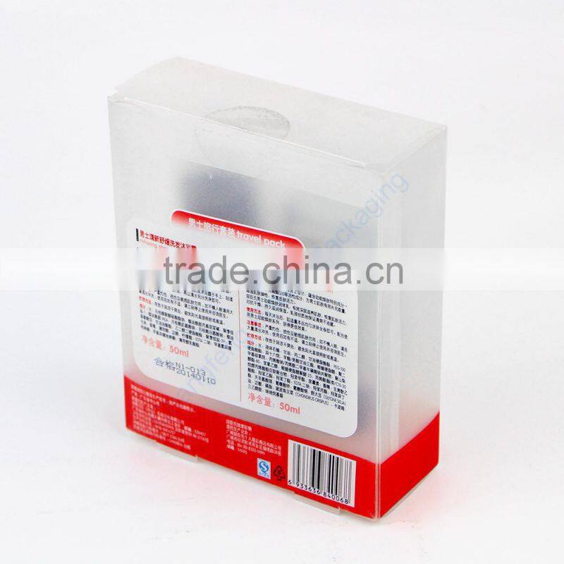 Customized Frosted Foldable Plastic Storage Box for Travel Pack