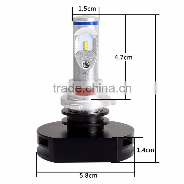 2016 Best selling car LED headlight bulb HB3 9005 30W 3000LM with 6pcs LEDs auto headlight conversion kit with ZES chips