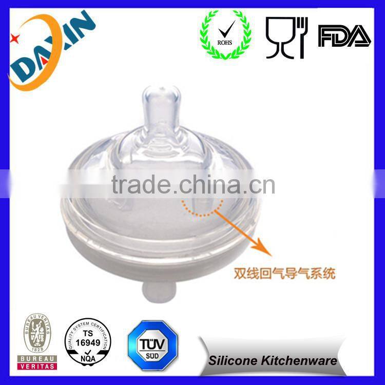 Standard size breast like baby bottle silicone nipple for wholesales