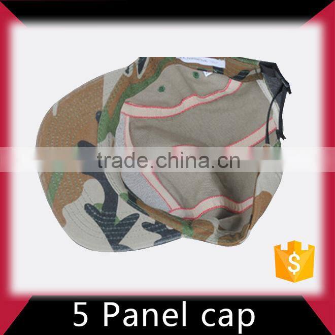 High capability professional manufacturer 5 panel hat with leather strap