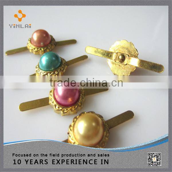 Round brads with pearl