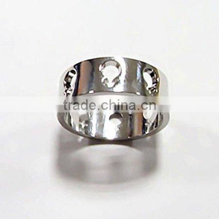 fashion zinc alloy jewelry rings with rhinestone