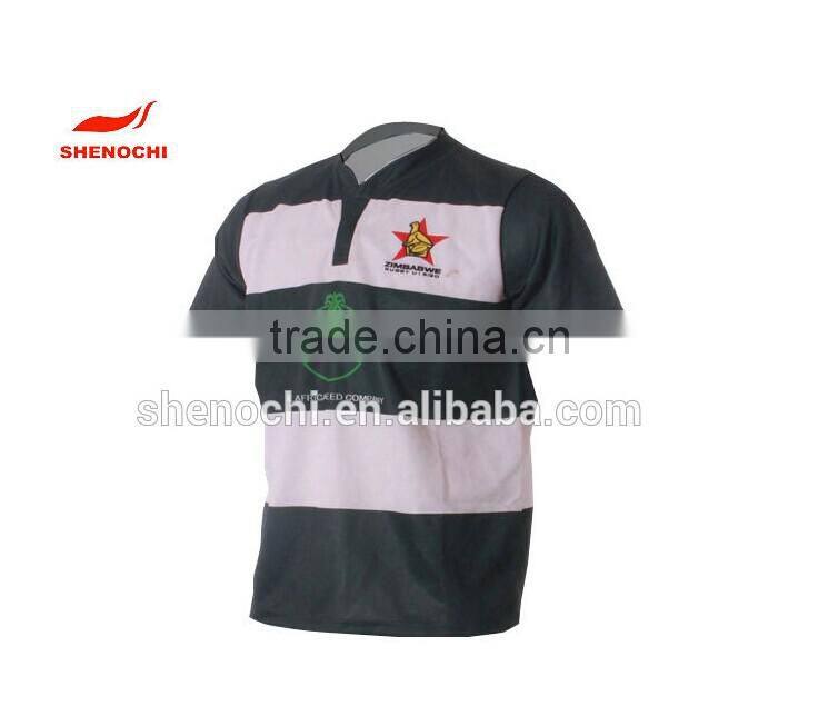 Customized sublimation printing durable rugby jersey with team logo rugby shirt custom sublimated blank rugby jersey made