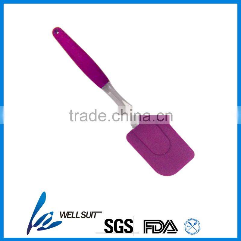 Food grade best silicone spatula with PS and TPR handle