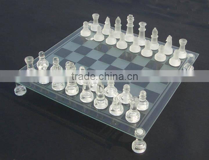 glass chess set with Youth,Medium,Large size