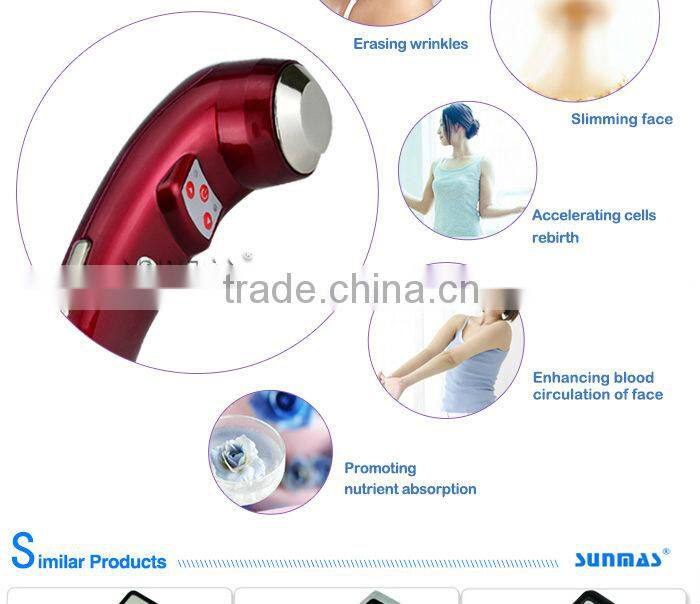gel pads with fabrics Sticky electrode gel rubber facial massager with light designs SM9095