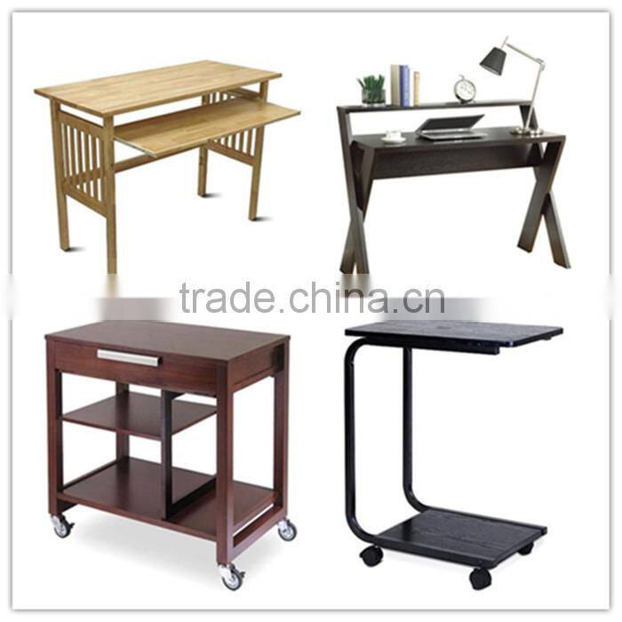 modern wood mobile rolling cart compact computer desk