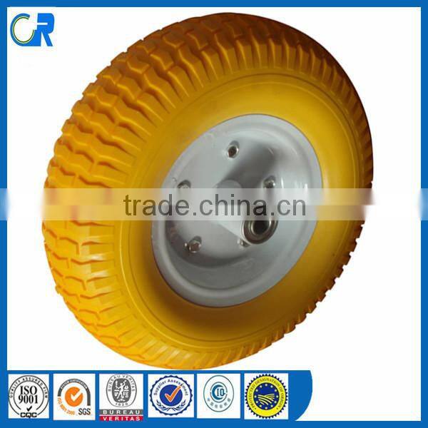China Qingdao Flat Free Tire 3.50-5 foam tire