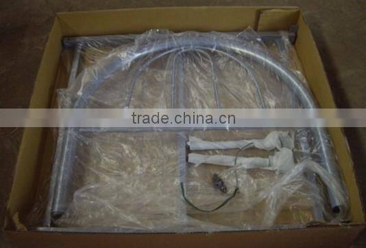 silver grey single metal beds/good school furniture metal dormitory beds