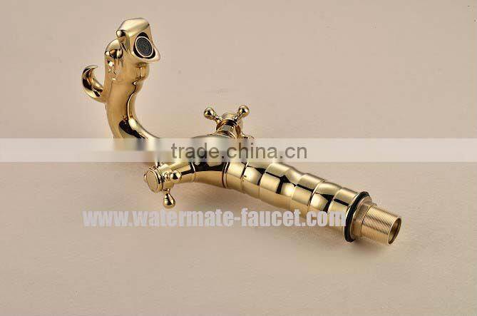 lavatory faucet dual handle basin faucet in gold finish