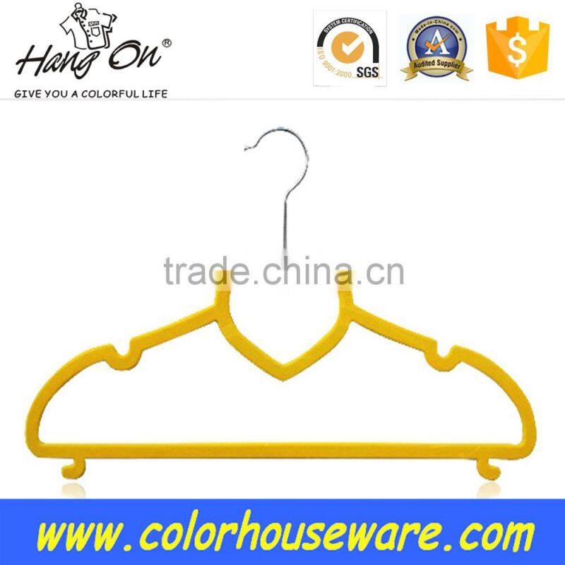 ABS plastic suit hanger/velvet flocked hanger