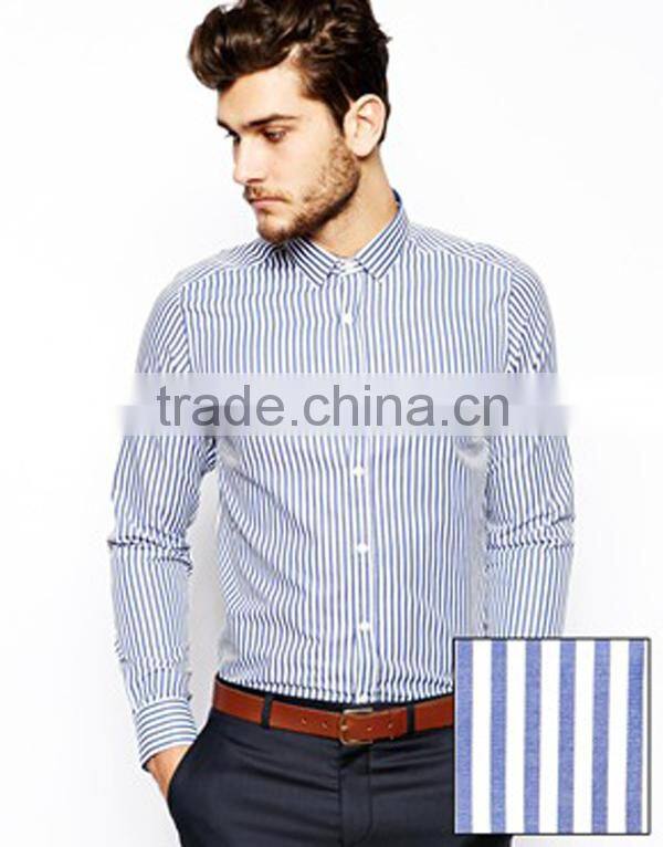 quality NO.1 casual stripe combed cotton shirt textile from DEC Textile