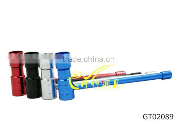 GT02089 The hammer shape mix color al metal smoking pipe