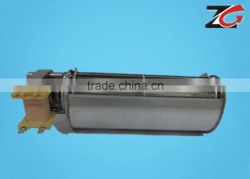 Electrical fireplace cross flow fan