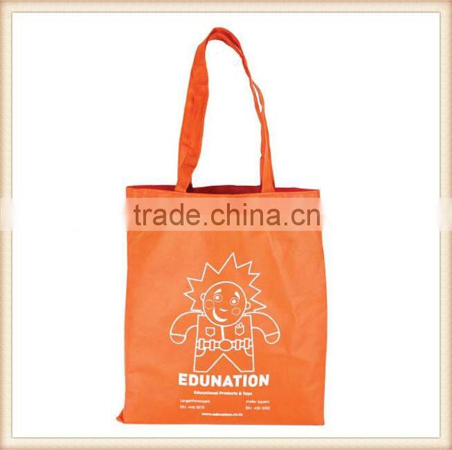 Reusable 600D polyester Shopping tote Bag with front zipper pocket