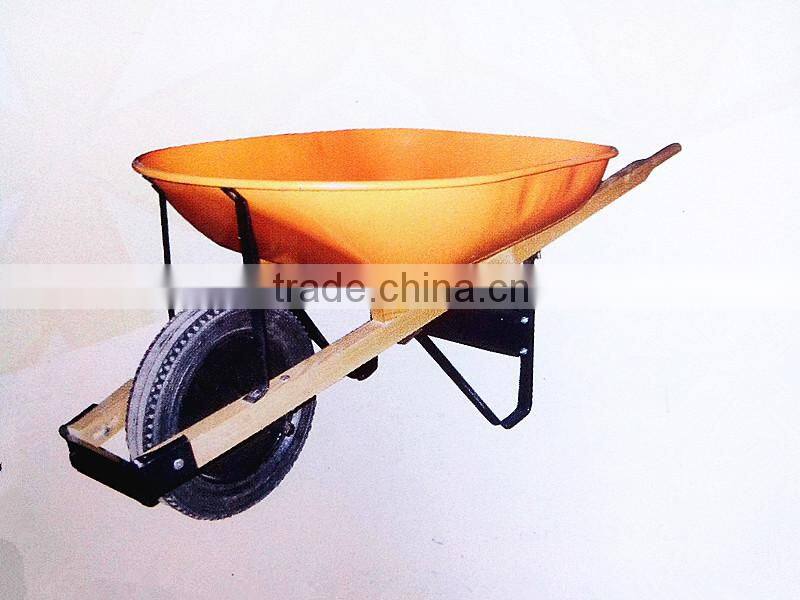 Straight wooden handle Wheelbarrow WB6604 for building or farming