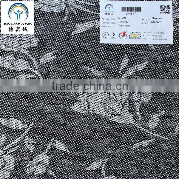 14*14 100% linen dobby fabric